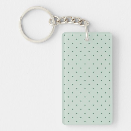 Porte-clés Motif Pois vert dainty sur un vert plus clair (Devant)