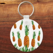 Porte-clés motif polygonal d'impression d'ananas (Recto)