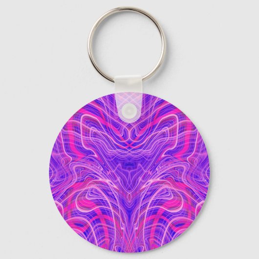 Porte-clés Motif psychédélique violet (Recto)