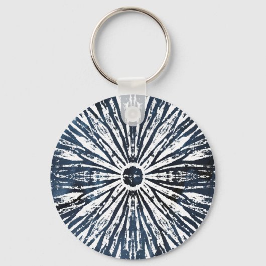 Porte-clés Motif radial Indigo Ink (Recto)
