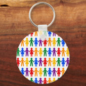 Porte-clés Motif Rainbow People (Recto)