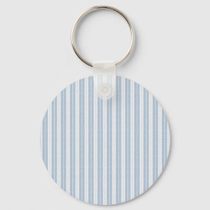 Porte-clés Motif rayé à chevrons bleu doux et fougère