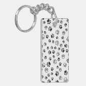 Porte-clés Motif répété des pattes de chat (Devant gauche)