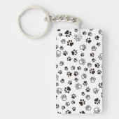 Porte-clés Motif répété des pattes de chat (Devant)