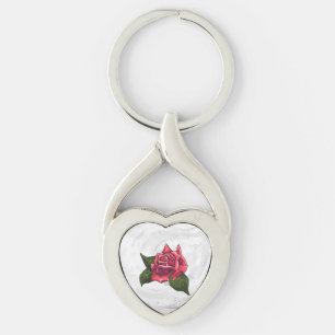 Porte-clés Motif rose