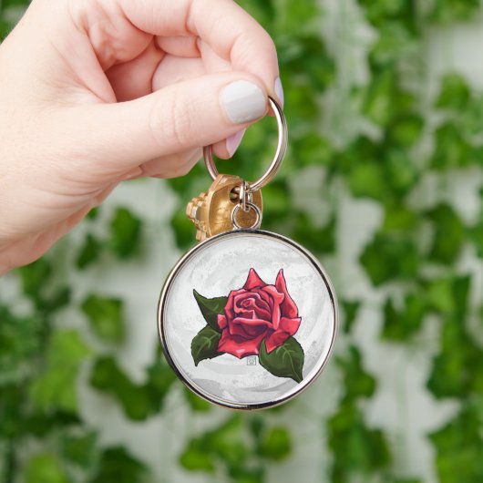 Porte-clés Motif rose (Main)