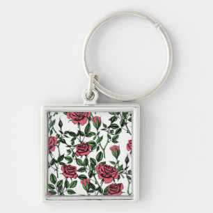 Porte-clés motif rose