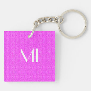 Porte-clés Motif rose Abstrait élégant et amusant