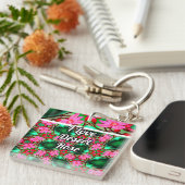 Porte-clés Motif Rose du désert (Devant Droit)