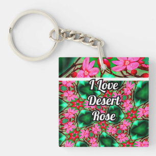 Porte-clés Motif Rose du désert