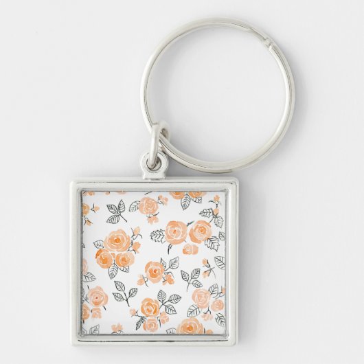 Porte-clés Motif rose Peach (Devant)