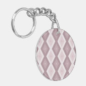 Porte-clés motif rose quartz rose diamant (Devant gauche)