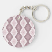 Porte-clés motif rose quartz rose diamant (Dos)