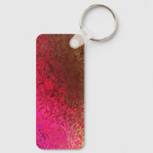 Porte-clés Motif rose rouge et or (Verso)