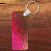 Porte-clés Motif rose rouge et or (Verso)