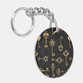 Porte-clés Motif sans couture avec des clés dorées (Devant gauche)