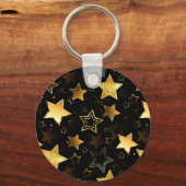 Porte-clés Motif sans couture avec étoiles d'or (Recto)
