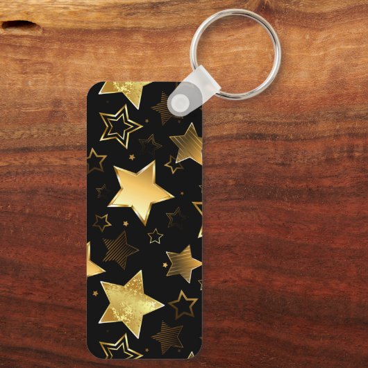 Porte-clés Motif sans couture avec étoiles d'or (Verso)