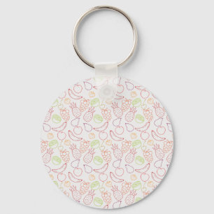 Porte-clés Motif sans couture de fruits   Motif de surface de
