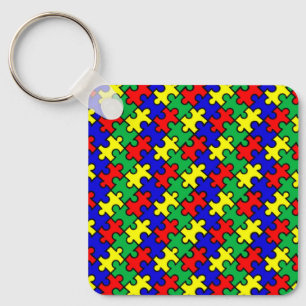 Porte-clés Motif sans couture de puzzle
