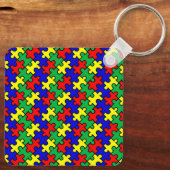 Porte-clés Motif sans couture de puzzle (Verso)