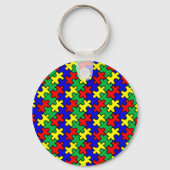 Porte-clés Motif sans couture de puzzle (Verso)