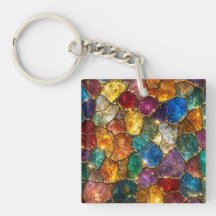 Motif sans couture en mosaïque de cristal coloré d