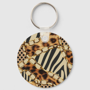 Porte-clés Motif sans couture Leopard Poster de animal