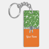 Porte-clés Motif shamrock vert et orange (Devant gauche)