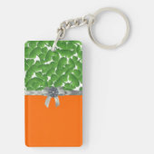 Porte-clés Motif shamrock vert et orange (Dos)