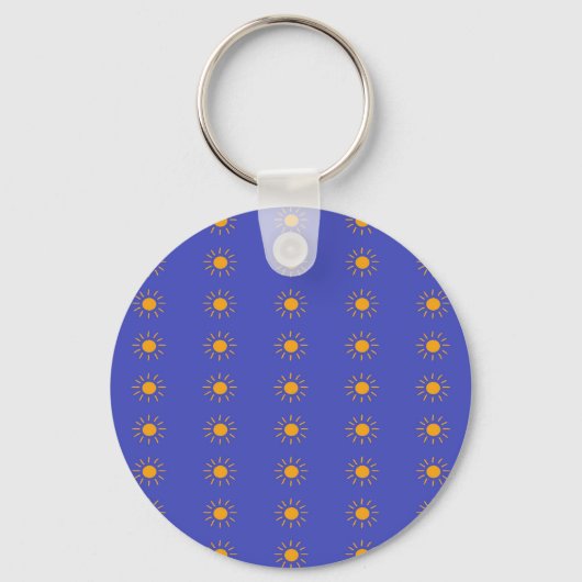 Porte-clés Motif solaire jaune (Recto)