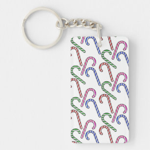 Porte-clés Motif Sucre de canne parties scintillant