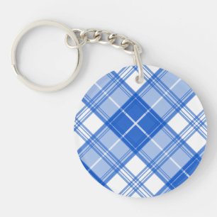 Porte-clés Motif Tartan Brun Blanc yxm0uat9