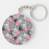 Porte-clés Motif texturisé par ananas géométrique (Dos)