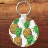 Porte-clés Motif transparent avec ananas (Recto)