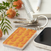 Porte-clés Motif transparent avec ananas (Devant droit)