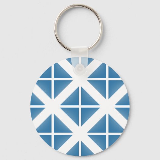 Porte-clés Motif triangle bleu tendance (Recto)