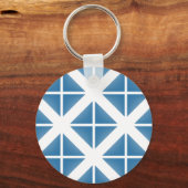 Porte-clés Motif triangle bleu tendance (Recto)