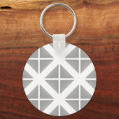 Porte-clés Motif triangle gris tendance (Recto)