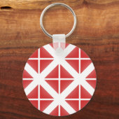 Porte-clés Motif triangle rouge tendance (Recto)