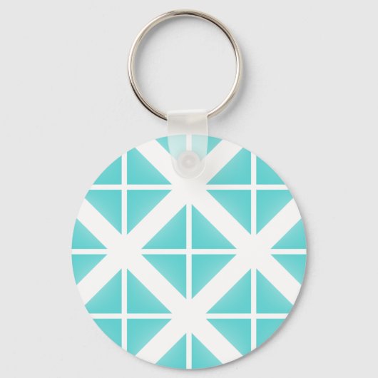 Porte-clés Motif Triangle tendance Turquoise (Recto)