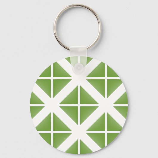 Porte-clés Motif triangle vert tendance (Recto)