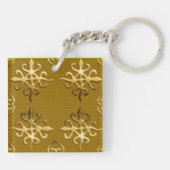 Porte-clés Motif tribal africain ethnique. Adinkra. (Dos)