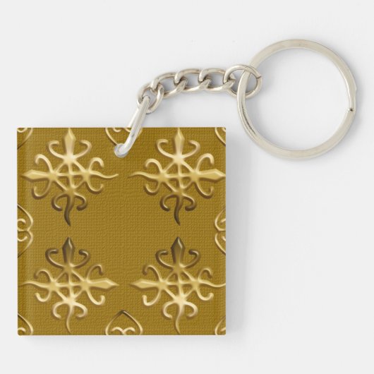 Porte-clés Motif tribal africain ethnique. Adinkra. (Dos)