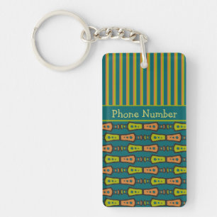Porte-clés Motif tribal, Turquoise : Porte - clé