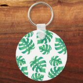 Porte-clés Motif tropical avec feuilles monstères (Recto)