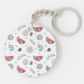 Porte-clés Motif tropical d'été de style de Memphis (Dos)