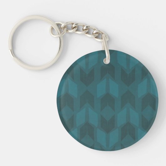 Porte-clés Motif turquoise de Geo d'obscurité extérieure (Devant)