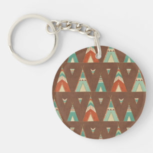 Porte-clés Motif turquoise de Teepee d'étape   de Geo de