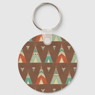 Porte-clés Motif turquoise de Teepee d'étape   de Geo de